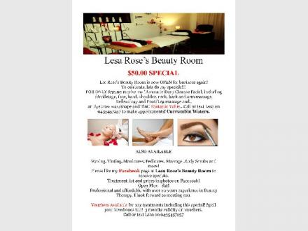 Lee Rose's Beauty Room                 on fb