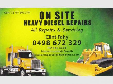 Onsite Heavy Diesel Repairs